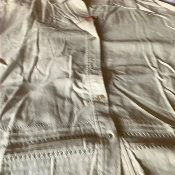 silver Lake tan ladies Button down Blouse Size M - Picture 4 of 8